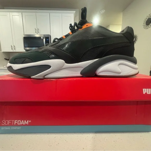 Puma Green, Black and Orange Athletic Shoes - Picture 1 of 10